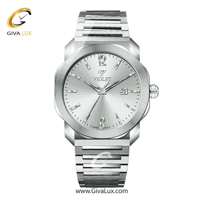 ساعت مچی اورجینال مردانه ویولت VIOLET نقره ای | نقره ای| نقره ای| کد رفرنس 0627